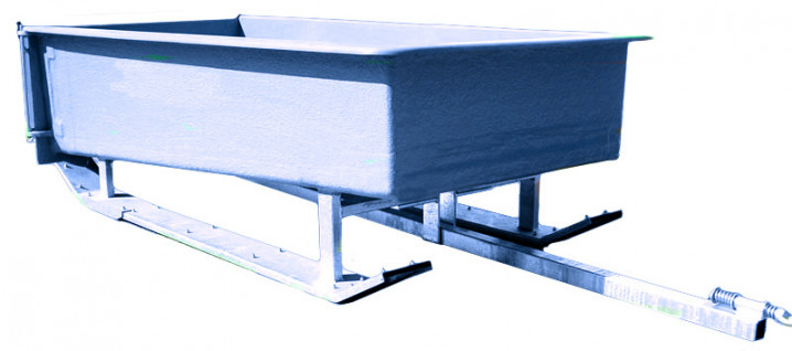 Traineau de transport tractable par motoneige ou quad