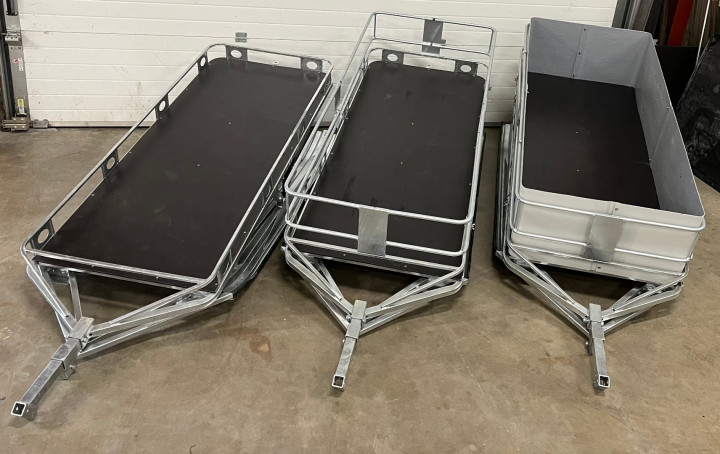 Remorque sur skis tractable par motoneige ou quad ATV